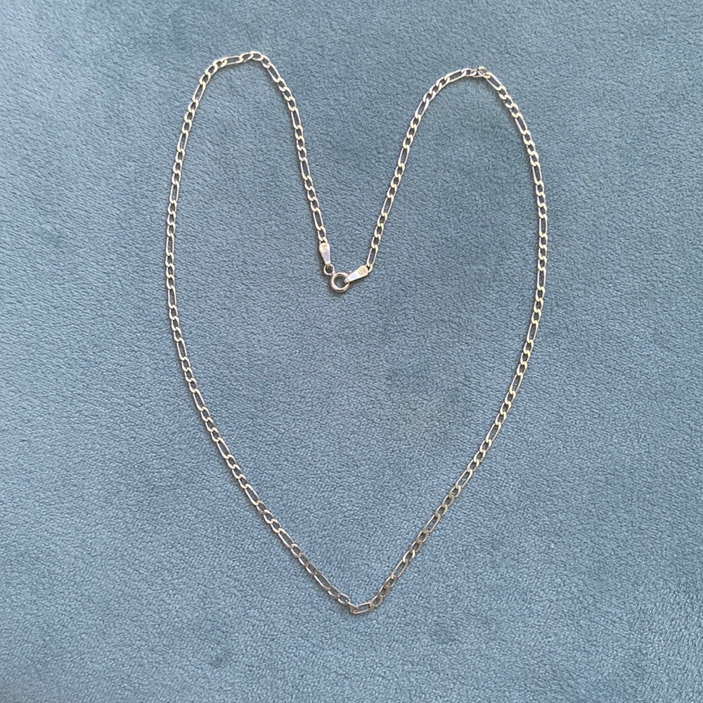 Sterling silver fígaro necklace 19.5"